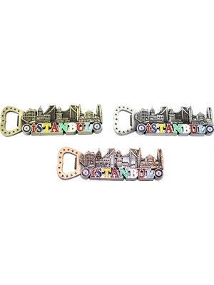Renas Store Istanbul Temalı Metal Magnet ve Açacak Model 3