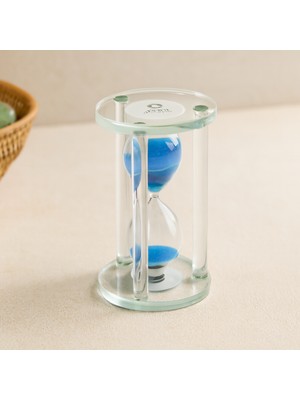 Akıllı Bayi 5 Dakika Cam Kum Saati - Küçük Standlı (Çap 5.8 Cm, Yükseklik 9.8 Cm)