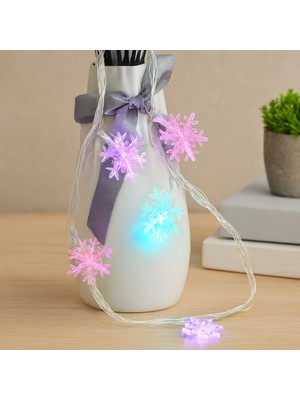 Akıllı Bayi Peri LED Dekor Lambası 3m Pilli 2 Fonksiyon (Gün Işığı & Kar Tanesi)