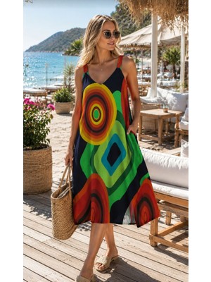 Park Moda Askili Ithal Keten Elbise