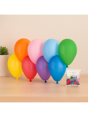 Gees Global Klasik Renkli Lateks Balon 7'' (19 Cm) 100'LÜ