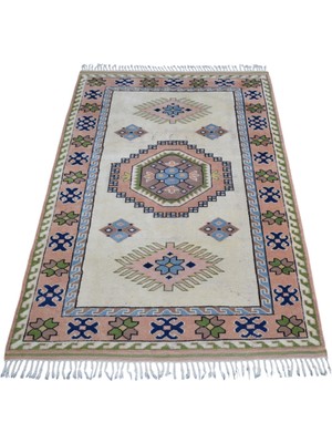Kilim Antik El Dokuma Niğde Kars Yörük Yün Halı 1605 - Vintage - Çok Renkli