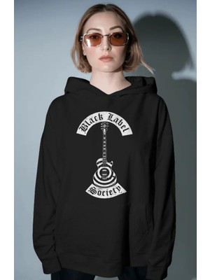 Sevbano Black Label Society Rock Metal Müzik Grubu Ön Baskılı Unisex Oversize Premium Hoodie