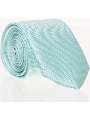 Empressco Su Yeşili Slim Fit Düz Renk Dokuma Kravat Ddk-22