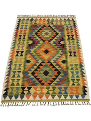 Kilim Antik El Dokuma Cerit Yörükleri Iran Yün Kilim 1650 - Yeni - Sarı