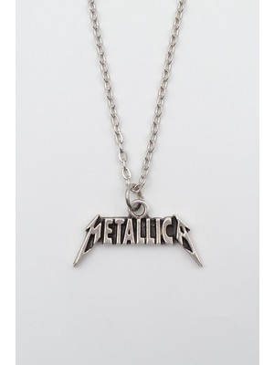 Alooya Metallica Gümüş Kaplama Düz Zincir Kolye