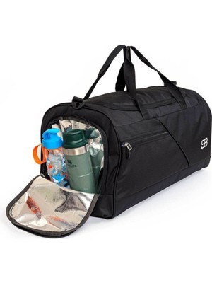 Empressco Şık ve Büyük Boy Siyah Unisex Spor ve Seyahat Çantası