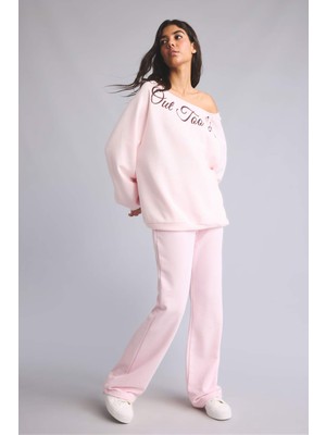 DeFacto Flare Fit Açık Pembe Eşofman Altı H7854AX26AU