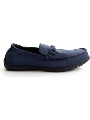 Bambi Lacivert Paraşüt  Erkek Loafer Ayakkabı E01175560667