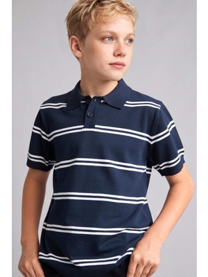 DeFacto Regular Fit Triko Polo Tişört Erkek Çocuk H9103A826AU