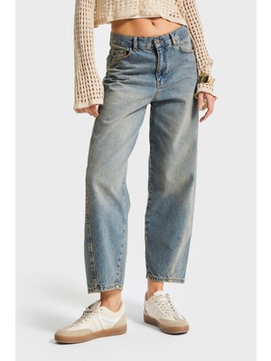 It's Basic Kadın T.kot Rengi Venüs  2s5-65 Carrot Fit Rahat Kesim %100 Koton  Denim Jean