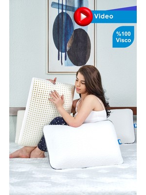 Empressco Airlüks Ortopedik Visco Boyun Yastığı 59X39X15CM, Rahat Uyku ve Destek