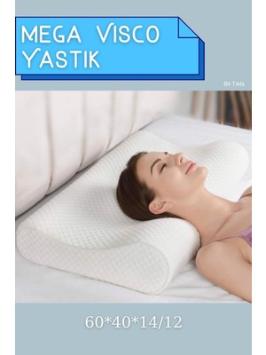 Empressco Yumuşak Visco Yastık 60X40X14/12 Cm, Boyun Destekleyici ve Rahatlatıcı