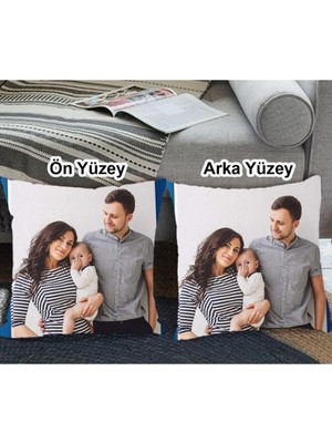 Empressco Kişiye Özel Resimli 40X40 Çift Yüzey Baskılı Yastık