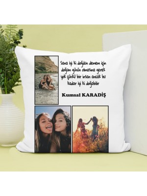 Empressco Özel Tasarımlı Doğum Günü Mesajlı Yastık, Hediyenize Özel Kişisel Dokunuş