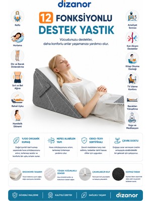Empressco 12 Fonksiyonlu Ortopedik Yastık Bacak, Sırt ve Diz Desteği