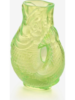 Gift Company Neon Yeşil Cam Fish Vazo 11X7X16 cm