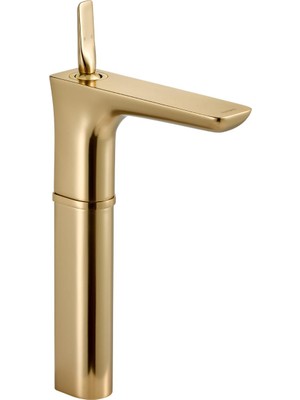 FK-5122 Yüksek Lavabo Bataryası Mat Altın