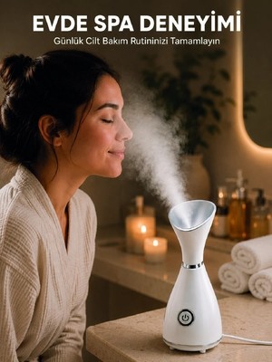 tp Buğz Nano Iyonik Buhar Cihazı Tek Tuşla Kullanım Yüz Bakım Makinesi