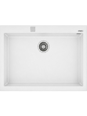 Teka Forsquare Tek Göz Granit Evye Beyaz 79X50 (115230004)