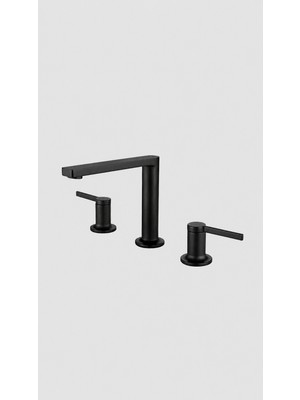 Newarc Bold 3 Delikli Lavabo Bataryası - Siyah