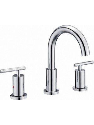 Newarc Newart 3 Delikli Lavabo Bataryası-Krom
