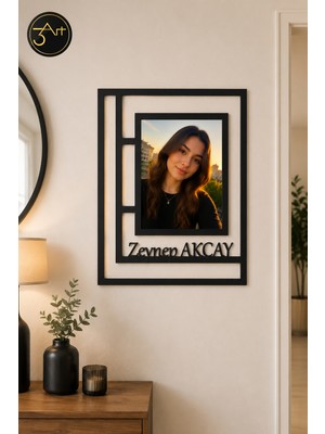 3Art Metal Kişiye Özel Metal Fotoğraf Çerçevesi - Isimli Duvar Dekoru