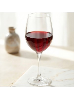 Lav Fame Cam Kırmızı Şarap Kadehi 6'lı 395 ml Ayaklı (Meşrubat Bardağı)
