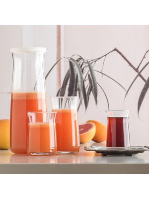 Lav Vera Cam Çeyiz Seti 25'li (6 Çay Bardağı, 6 Çay Tabağı, 6 Su , 6 Meşrubat Bardağı, 1 Karaf)