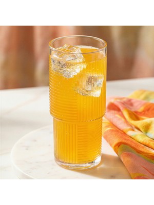 Lav Helen Cam Meşrubat Bardağı 6'lı 515 ml (Büyük Su/Kokteyl/Soğuk Kahve Bardağı )
