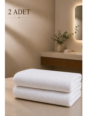 Formeya 2 Adet Otel Havlusu Beyaz 50x85 cm 200 gram Bukle - Armür El Yüz Havlusu