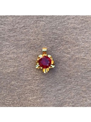 Bayar Gold 14 Ayar Altın Gül Desenli Kolye Ucu