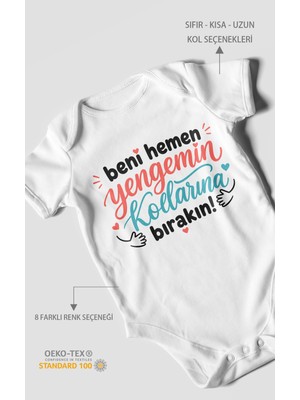 Morivo Kids Yengeye Özel Kısa Kollu Bebek Body %100 Pamuk