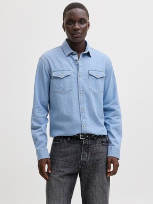 Jack & Jones Jjesherıdan Shırt L/s Noos Light Blue