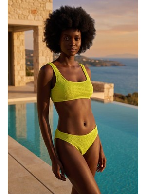 Kadın Lime Renkli Gipeli Bikini Altı