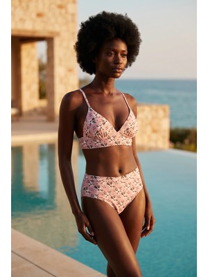 Katia & Bony Flowers Kadın Bikini Alt PUDRA