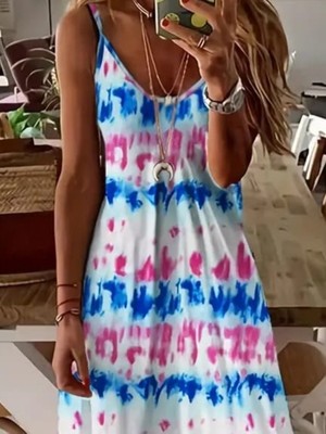Venera Butik Kadın Askılı Tam Boy Süprem Elbise