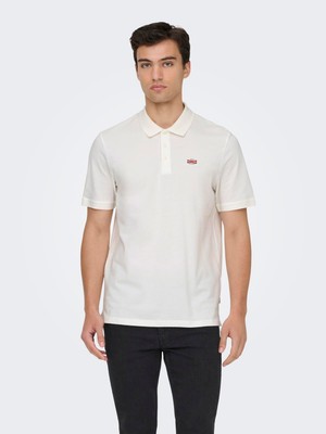 Only & Sons Onsdawson Reg Ss Polo Shırt Vd Cloud Dancer