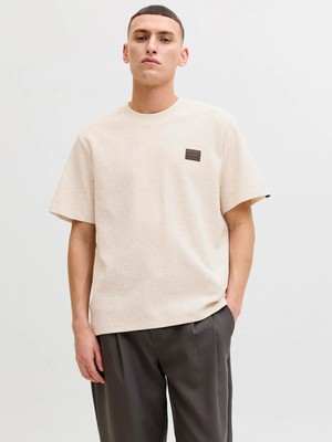 Jack & Jones Jjdaytona Tee Ss Crew Neck Sn Antique White