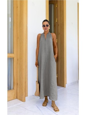 Venera Butik V Yaka Paraşüt Elbise