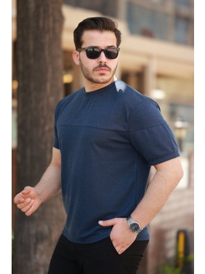 Venera Butik Erkek Oversize Bisiklet Yaka Kısa Kollu T-Shirt