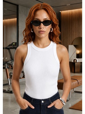 Meyou Bags Kadın Fitted Halter Yaka Fitilli Kaşkorse Atlet
