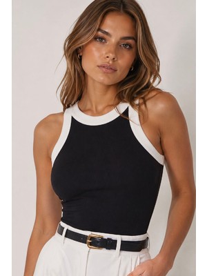 Meyou Bags Kadın Fitted Halter Yaka Fitilli Kaşkorse Atlet