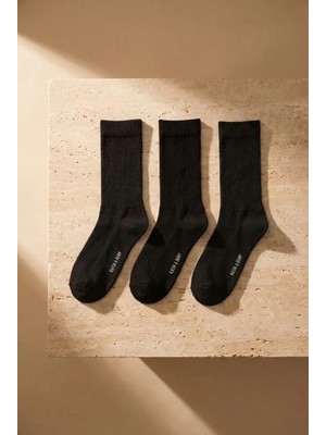 Katia & Bony 3'lü Paket Pamuklu Spor Çorap Siyah/Siyah/Siyah