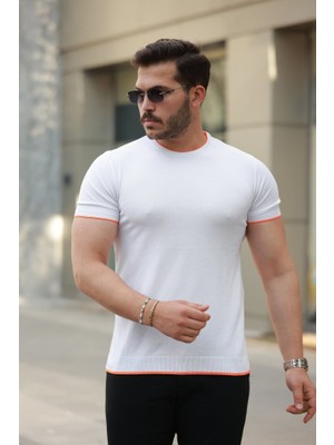 Venera Butik Erkek Bisiklet Yaka Kısa Kollu Tişört