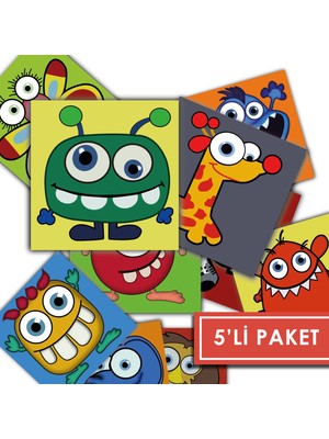 Tink Kendinden Yapışkanlı Çocuk Desenli Pvc Karo 15X15 cm 5’li Paket