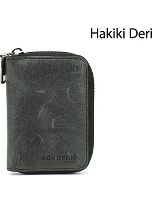 Gönderi(r) Kadın Siyah Crazy  Hakiki Deri Dikey Kartlık