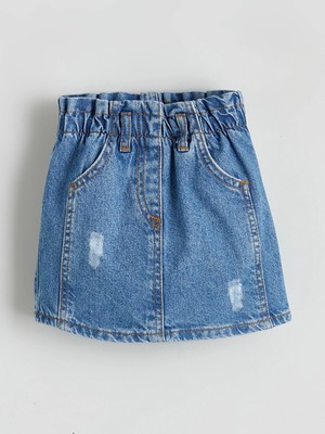 Lc Waikiki Yeni Sezon Beli Lastikli Kız Çocuk Jean Etek