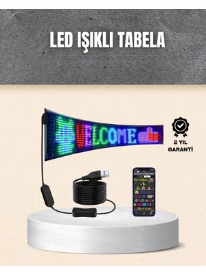 Armüz Rgb Kayar Yazılı LED Reklam Ekranı – USB Bağlantılı Esnek Tasarım