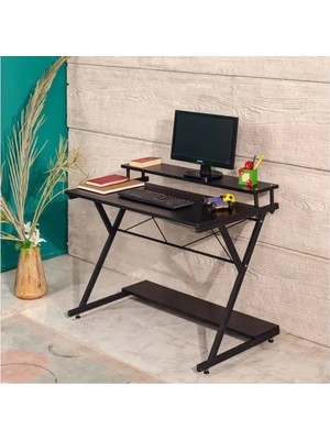 Vivense Retodesign  Gaming Bilgisayar Masası, Siyah, 1107